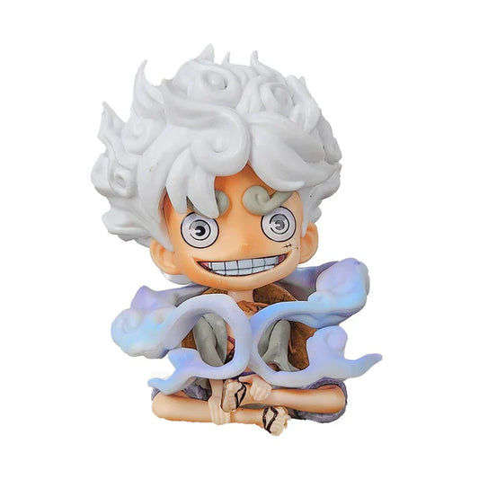 One Piece Luffy Gear 5 Sitting Figure, 12 cm