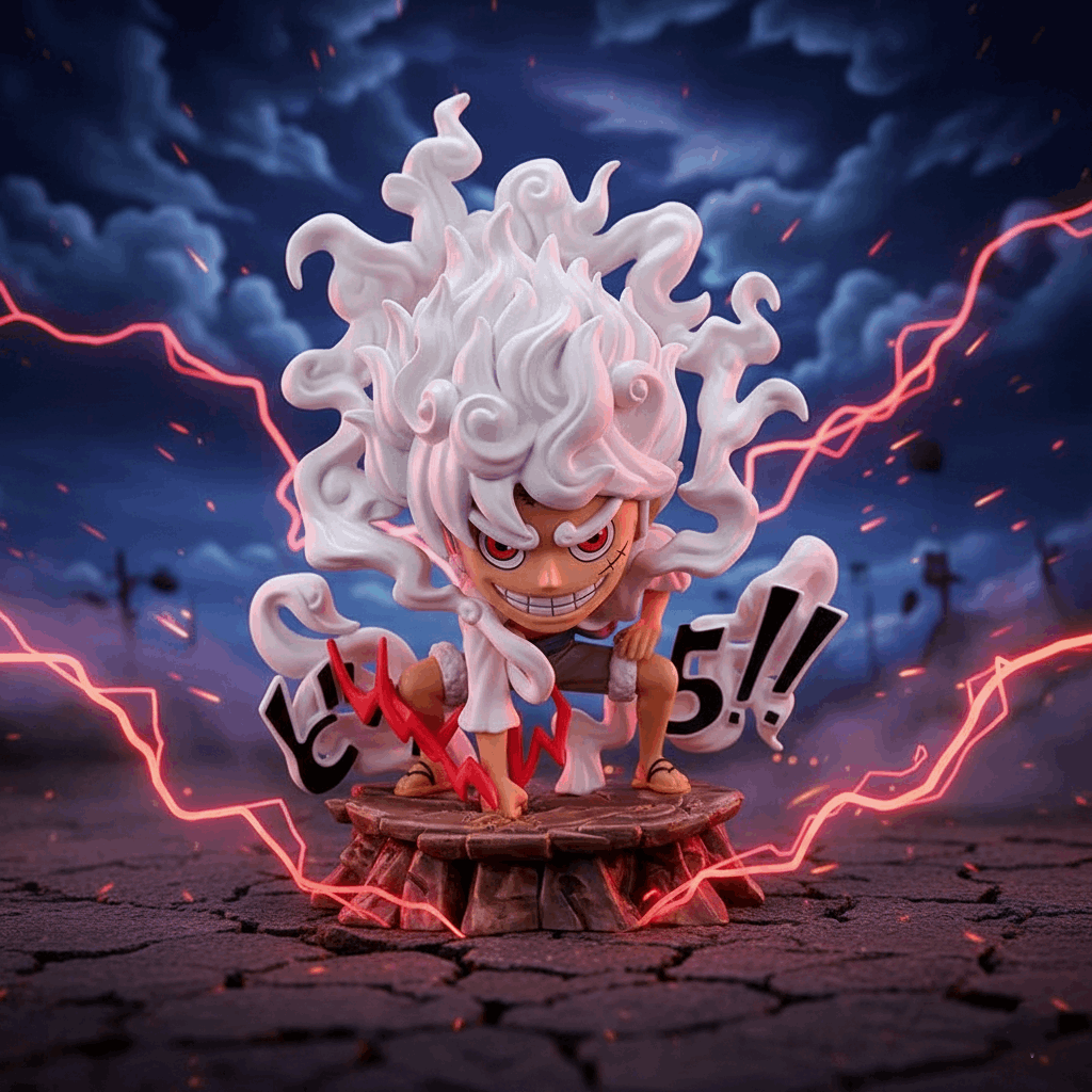 Luffy Gear 5 Earth Punch Chibi | One Piece