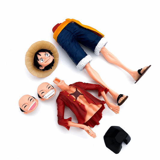 One Piece Luffy 3 Face Change Standing Action Figure 27cm | Premium Monkey D. Luffy Anime Figure