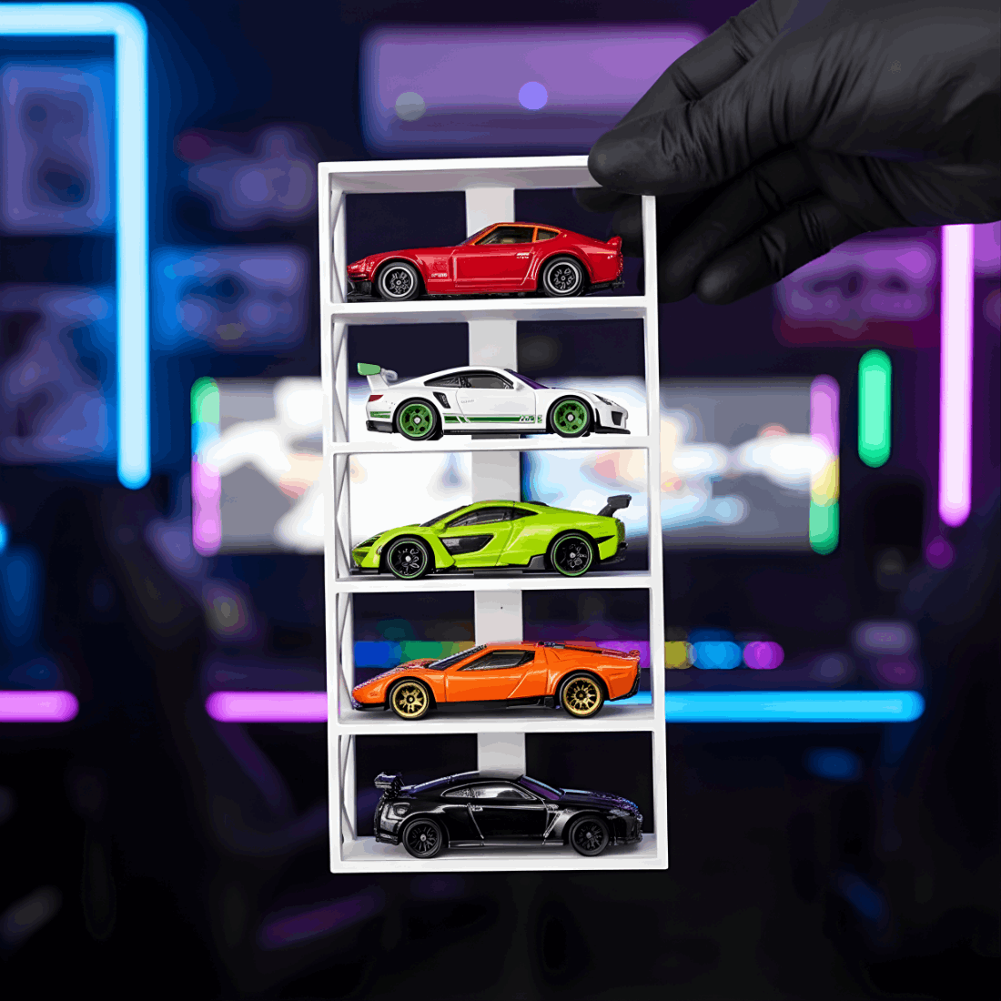 5 Rack Hotwheels Stand (White)