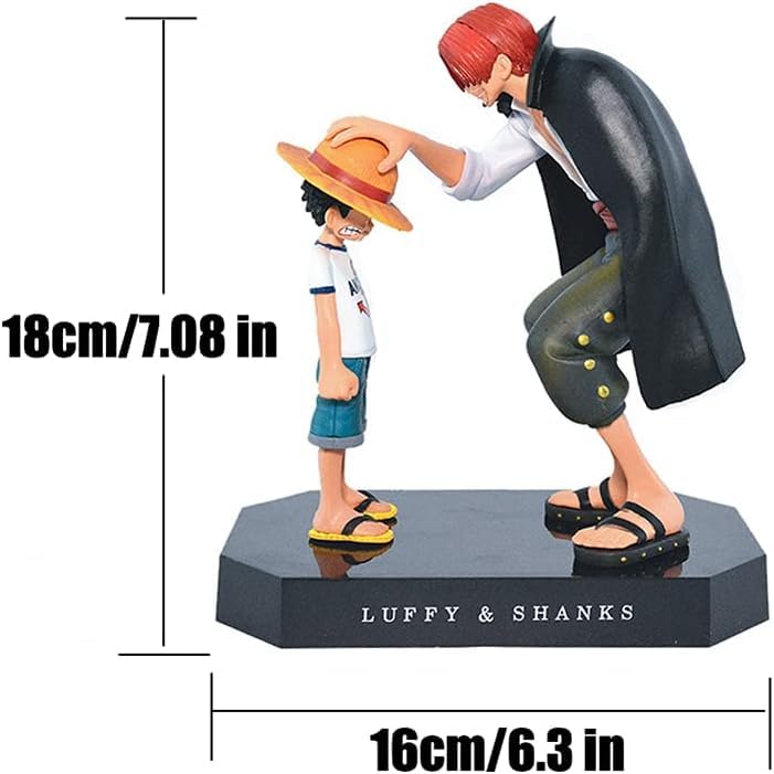 Powerful Bond Luffy and Shanks , One Piece Action Figure With Stand