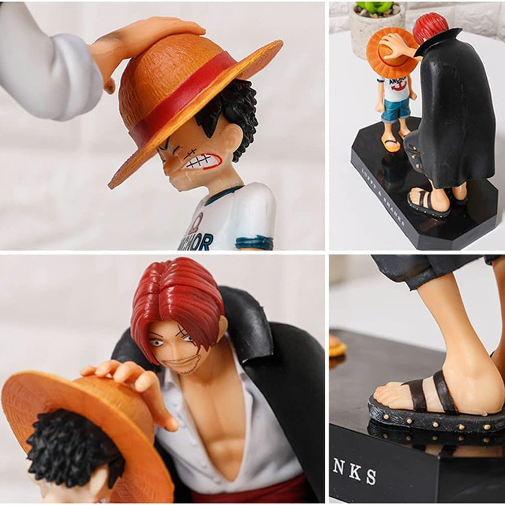 Powerful Bond Luffy and Shanks , One Piece Action Figure With Stand