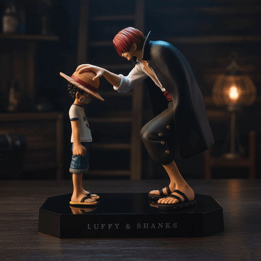 Powerful Bond Luffy and Shanks , One Piece Action Figure With Stand