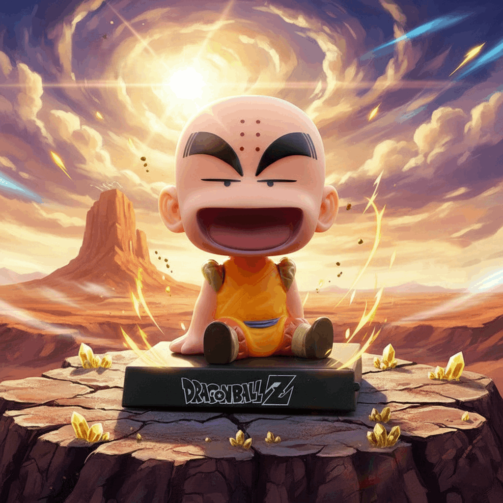 Krillin Collectible Bobblehead Figure - Phone Stand & Car Dashboard Decor