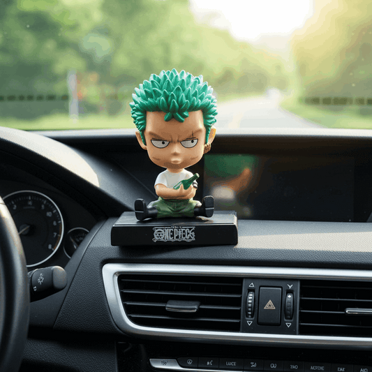 Zoro Collectible Bobblehead Figure - Phone Stand & Car Dashboard Decor