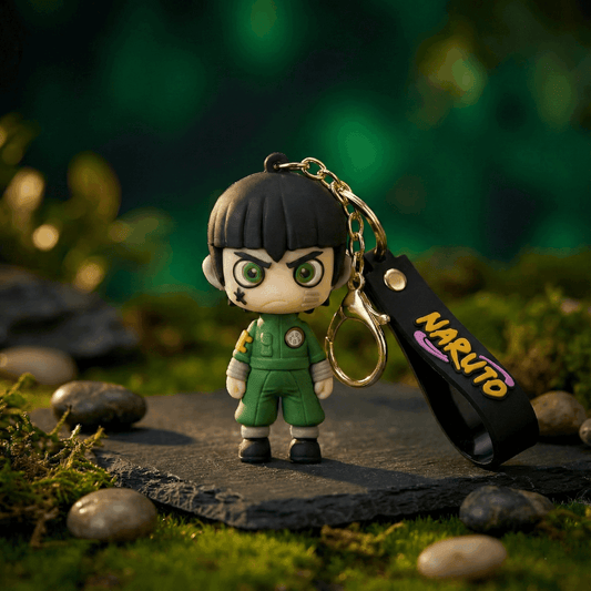 Rock Lee Naruto Anime Rubber Keychain