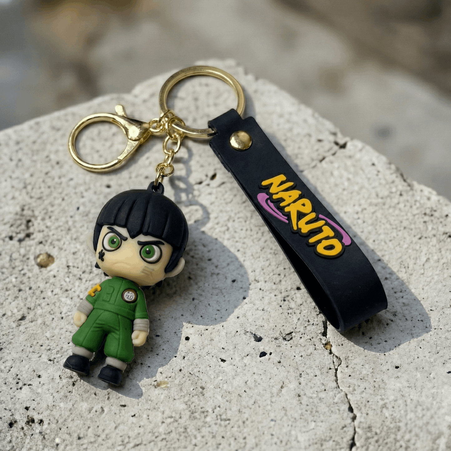 Rock Lee Naruto Anime Rubber Keychain