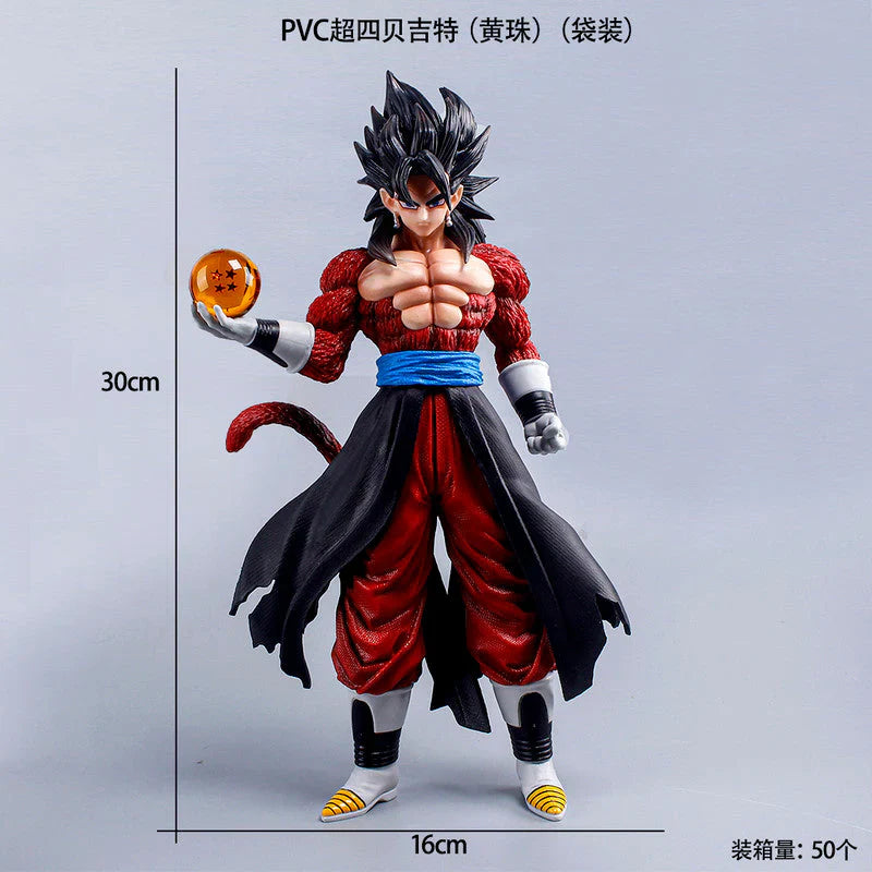 DBZ Super Saiyan Vegito SSJ4 with Dragon Ball Action Figure PVC Anime Figurine