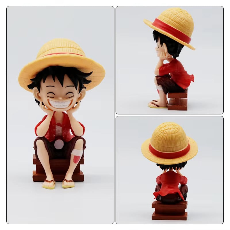 One Piece Luffy Running Figurine Set (3PCS, 13CM) – PVC Anime Collectible Figures