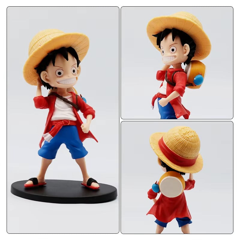 One Piece Luffy Running Figurine Set (3PCS, 13CM) – PVC Anime Collectible Figures