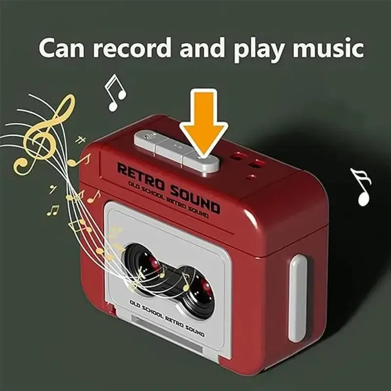 Retro Tape Recorder 3D Keychain with Sound